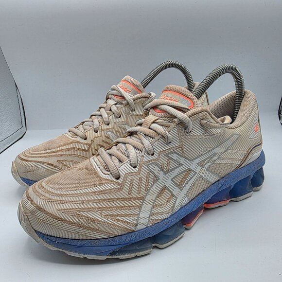 Asics Gel Quantum 360 7 Womens Size 8 White Blue Athletic Shoes Walking Outdoors - Picture 4 of 13